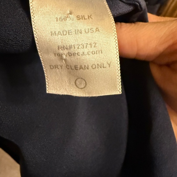 Rory Beca silk shift dress size XS Navy Blue EUC - Picture 2 of 4